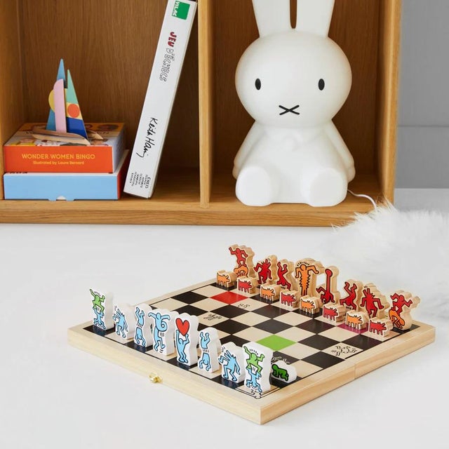 Limited Edition exquisite Keith Haring colorful chess set game Enjoy a more dynamic game of chess with this set featuring...