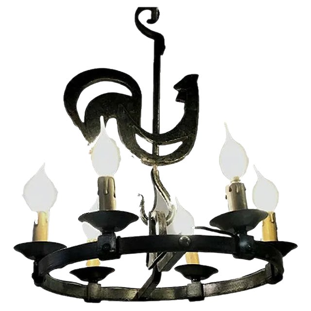 Suspension Lamp by Jean-Pierre Ryckaert for Le Dauphin, France, 1950 For Sale