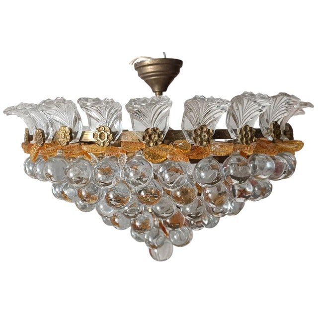 Large Chandelier in Murano Glass For Sale - Image 4 of 7