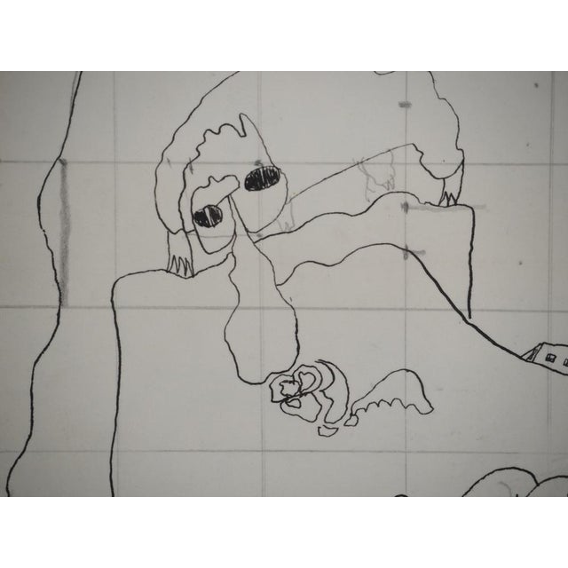 Jean-Claude Silbermann, Sneaky Signs, The Village in the Valley, Original Signed Drawing For Sale - Image 4 of 5