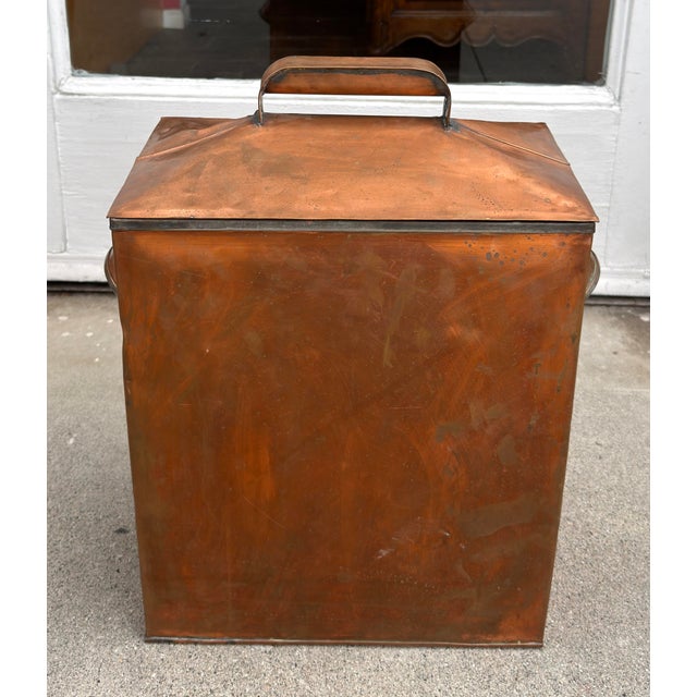 Antique Copper Water Boiler Box.