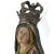 French Painted Wood, Silver and Sapphire Crowned Madonna Figure For Sale - Image 9 of 12
