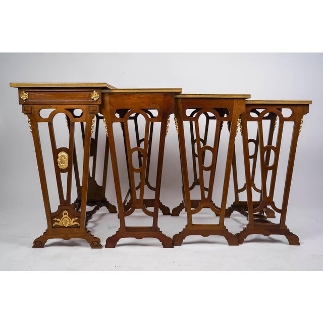 Antique Napoleon III Nesting Tables, Set of 4 For Sale - Image 5 of 10