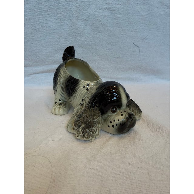 Porcelain Freckled Cute Dog Planter