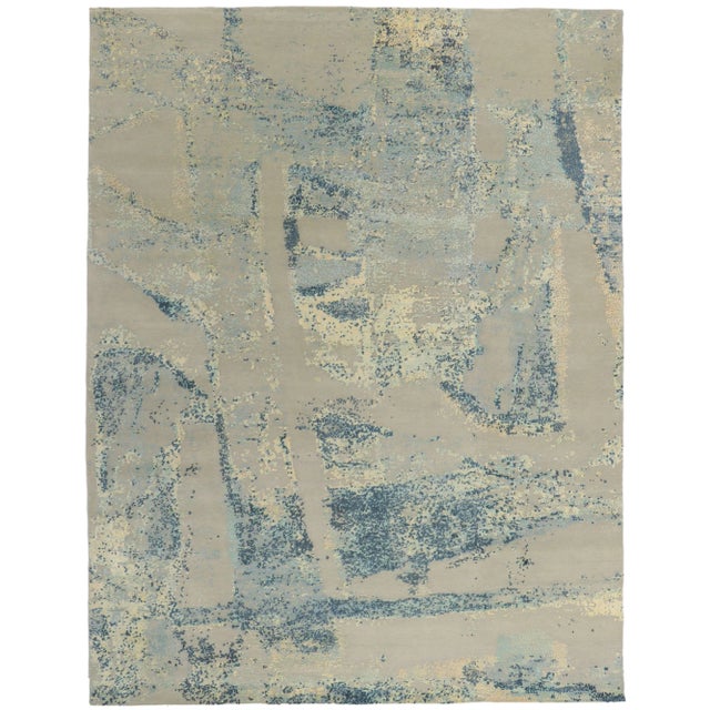 2020s William Baziotes Style Wool and Silk Rug, 09'01 X 11'10 For Sale - Image 10 of 10