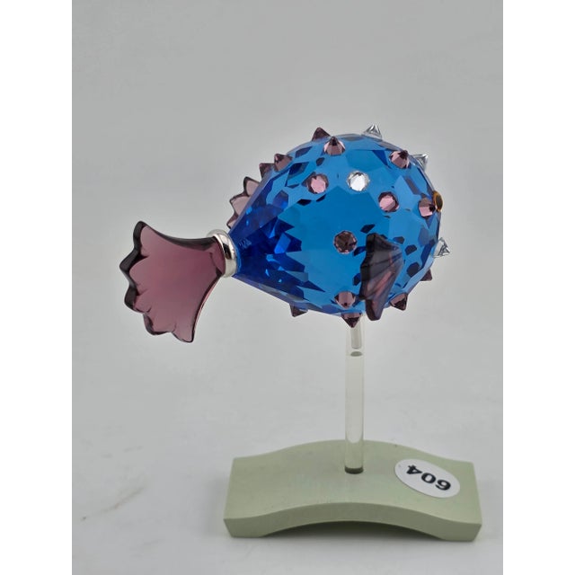 Modern Vintage Swarovski Crystal Paradise Fish 626203 Cleona Capri Blue W Box. For Sale - Image 3 of 15