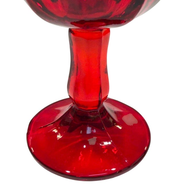 Vintage Viking Arlington Ruby Red Water Goblets - Set of 4 For Sale In Dallas - Image 6 of 8