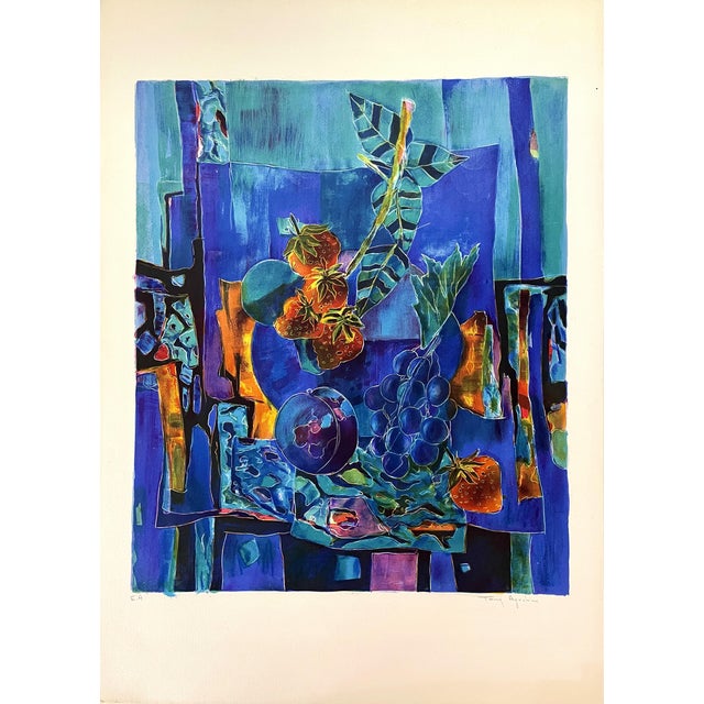 Tony Agostini, Nature Morte Aux Fruits, Original Lithograph For Sale