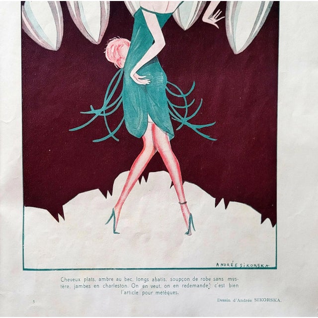 Art Deco Andrée Sikorska, 1928 "Nini Aux Enchères" Fantasio Print For Sale - Image 3 of 3