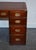 Military Campaign Twin Pedestal Desk with Leather Top For Sale - Image 4 of 16