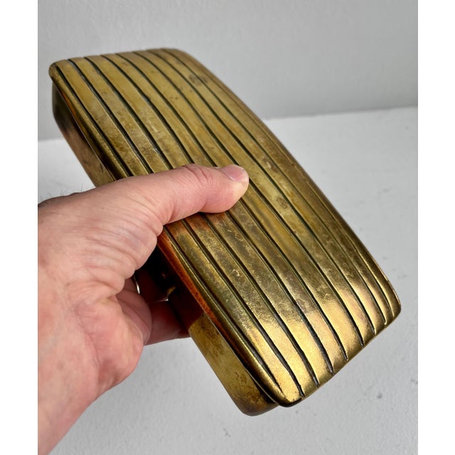 Vintage Brass Jewelery Box by Ben Seibel for Jenfred-Ware circa 1950 "two compartments" "brass is in good vintage...