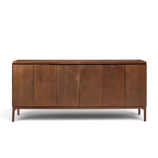 Paul McCobb for Calvin Mid Century Mahogany Credenza This credenza measures: 71.25 wide x 19 deep x 32 inches high...