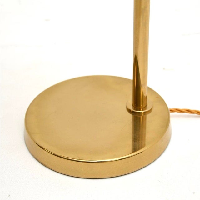 Vintage Swedish Brass and Glass Table Lamps from Bergboms, 1970s, Set of 2 For Sale - Image 6 of 7