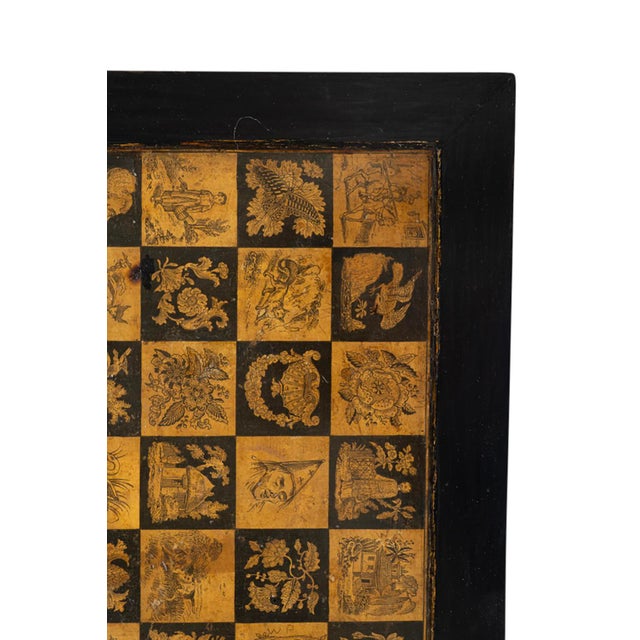 Black Regency Penwork Candlestand For Sale - Image 8 of 8