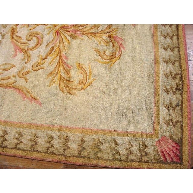 Breathtaking in Aristocratic Elegance and Refined European Spanish Savonnerie Rug For Sale In New York - Image 6 of 6