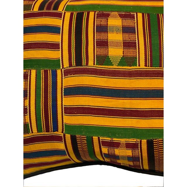 Vintage African Design Turkish Cotton Pillow This pillow is made from fabric that is based on a handwoven piece made from...