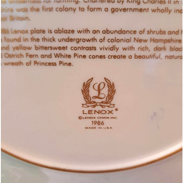Metal Lenox Holiday Plate, 1986 For Sale - Image 7 of 7