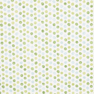 Sample - Schumacher X Celerie Kemble Mini Bursts Wallpaper in Green & Blue For Sale