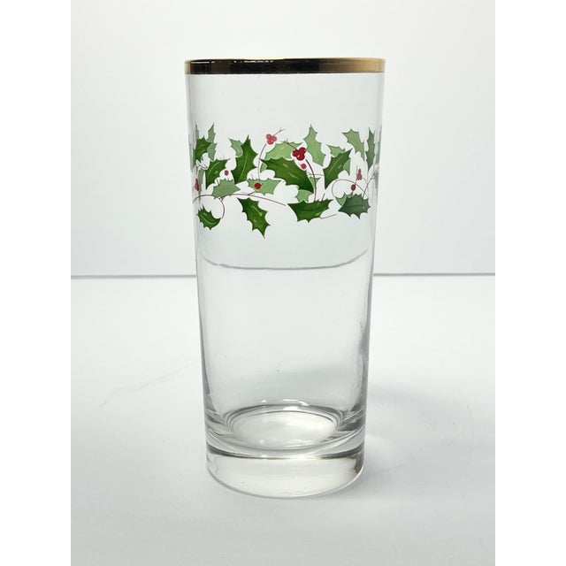 Lenox Lenox “Holiday” Set of 12 Tumbler Highball Glasses For Sale - Image 4 of 5