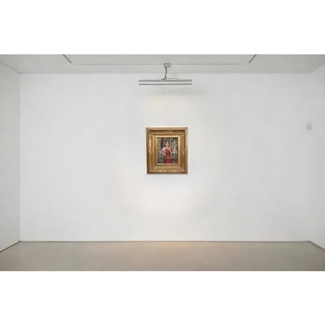 A refined oil painting on canvas by the illustrious Neapolitan master Franco Rispoli (1921-1989). The work depicts an...