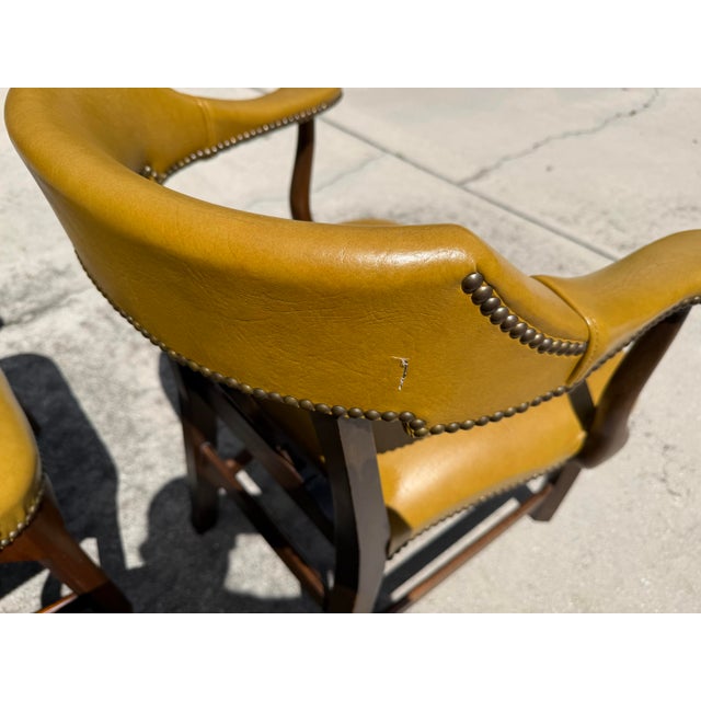 Mid Century Williamsburg Style Smoking Armchairs by Rway, Set of Seven For Sale - Image 11 of 12