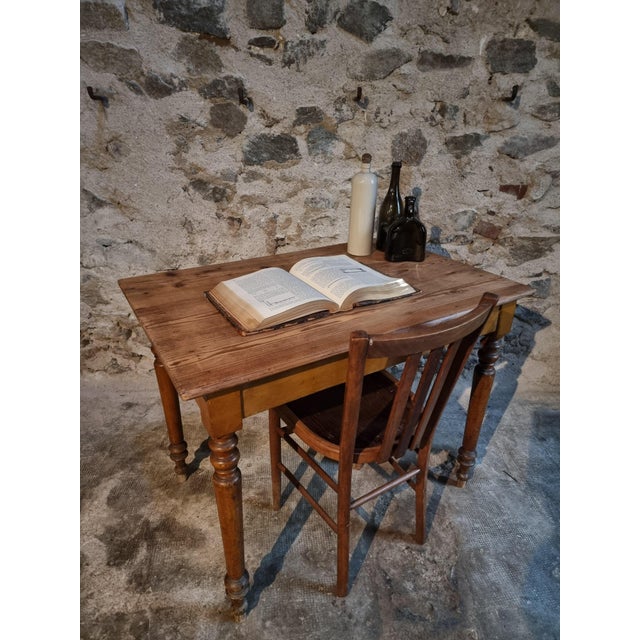 Rustic Vintage French Farmhouse Table, 1930s For Sale - Image 3 of 13