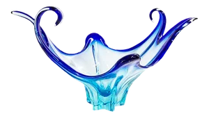 Vintage Blue Murano Glass Vase, 1960s