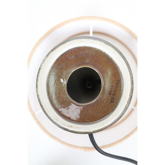 Danish Model 1040 Table Lamp in Ceramic with Jute Lampshade from Søholm, 1960s For Sale - Image 9 of 16