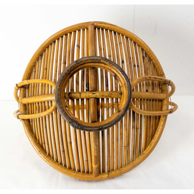 1950s Mid-Century French Fruit Basket in Wicker For Sale - Image 5 of 8
