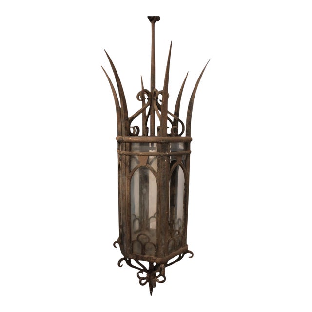 19th Century Italian Antique Gothic Style Lantern For Sale