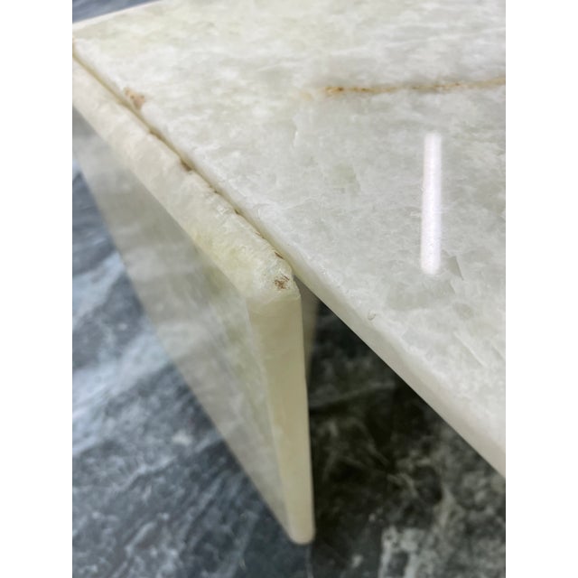 Italian Variegated Onyx Marble Teardrop Coffee Table, 1970s For Sale - Image 12 of 13