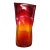 2004 Signed Blenko Tangerine Medium "Paper Bag" Art Glass Vase - Model 8813m For Sale