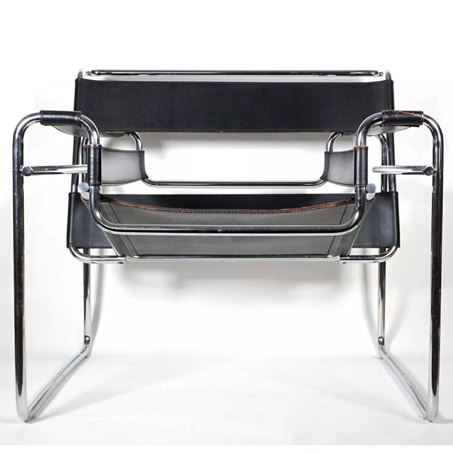 Gavina Vintage Bauhaus Wassily Armchair by Marcel Breuer for Gavina Knoll, 1970s For Sale - Image 4 of 4