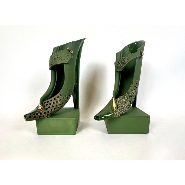 Vintage Hand Carved Ceramic Bookends by Jiří Dudycha, 2010, Set of 2 For Sale - Image 10 of 18