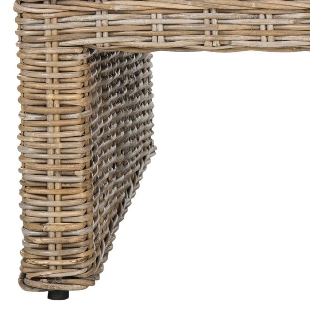 2020s Carroll Wicker Coffee Table in Natural For Sale - Image 5 of 6