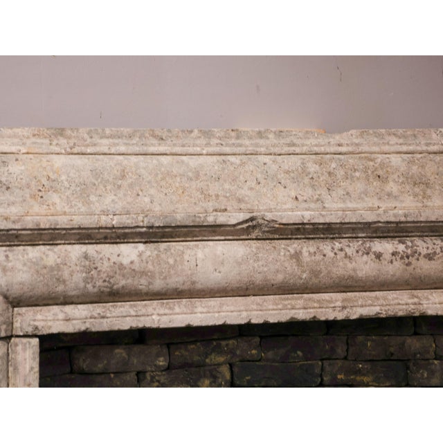 Antique Italian Limestone Fireplace Mantel with Bolection Profile, 1600s For Sale - Image 10 of 17