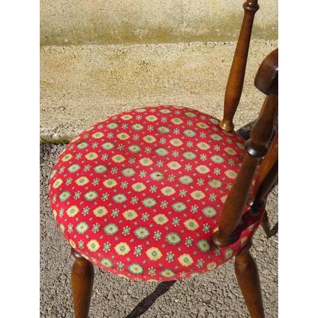 Wood and Fabric Chairs, Set of 2 For Sale - Image 12 of 18