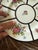 1910s Crown Staffordshire Fine Bone China Salad Plates Black Art Deco Bands With Floral Bouquets – Made in England -Set of Ten For Sale - Image 9 of 9