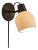 Petaluma Bone Porcelain Wall Sconce With Textured Shade and Dimmer by Nova of California For Sale