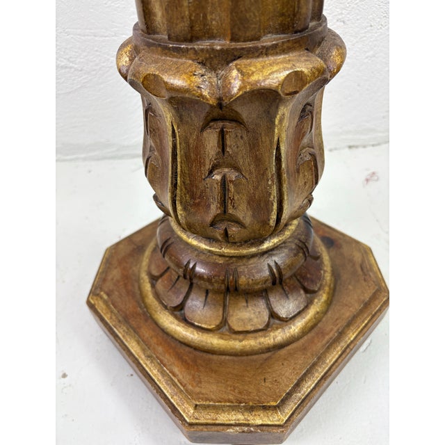 Handsome Classical Hand Carved Italian Pedestal For Sale - Image 4 of 9