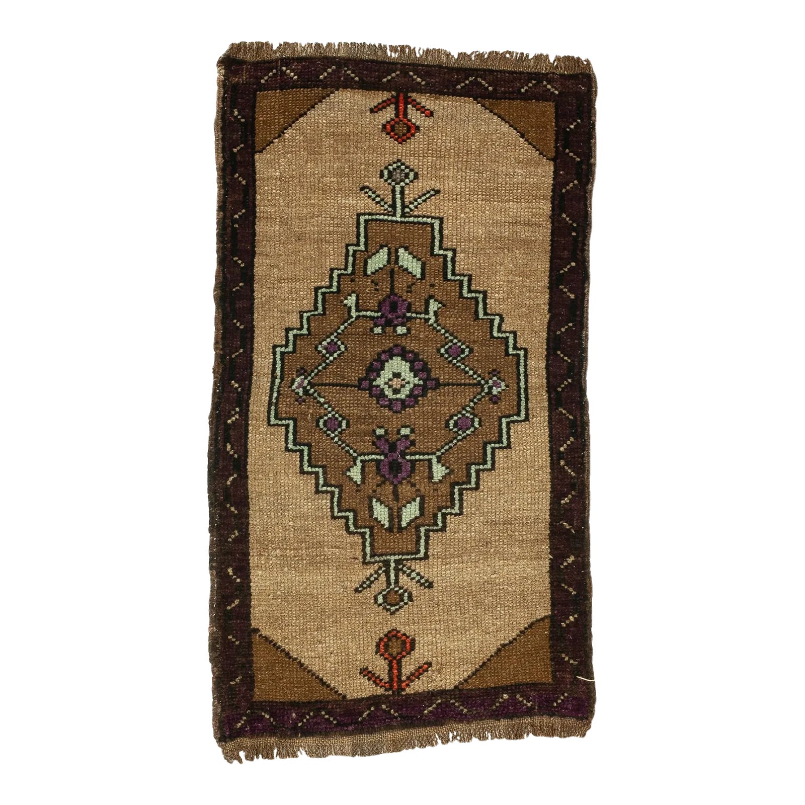 Vintage Brown Turkish Rug | Chairish
