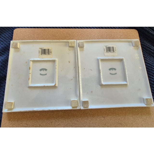 Johnson Brothers Late 20th Century Johnson Brothers Blue Willow Square Ceramic Trivets - a Pair For Sale - Image 4 of 6