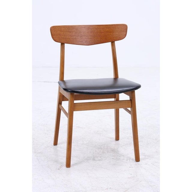 Mid-Century Danish Teak and Leather Chairs from Farstrup Møbler, Set of 4 For Sale - Image 5 of 14