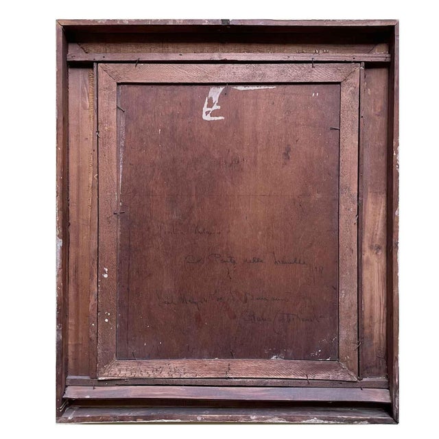 Cirano Castelfranchi, View of the Naviglio in via San Damiano, 1950s, Oil on Panel, Framed For Sale - Image 6 of 7