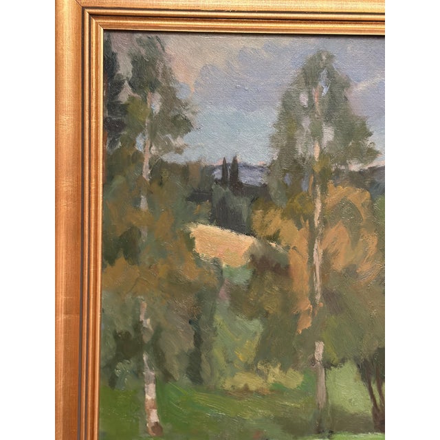 Olof Larsson, Lush Landscape, 1960s, Oil on Panel, Framed, Framed For Sale - Image 11 of 18