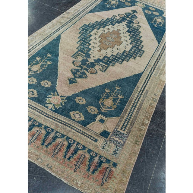 Navy Blue Turkish Vintage Rug 4'3" x 9'3" #20680 For Sale - Image 8 of 8