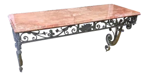 Iron and Marble Wall Console