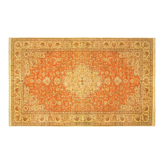 Vintage Persian Decorative Oriental Tabriz Rug in Large Size For Sale