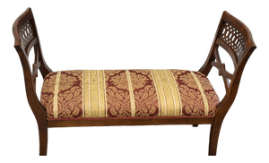 Vintage Mahogany Chippendale Bench