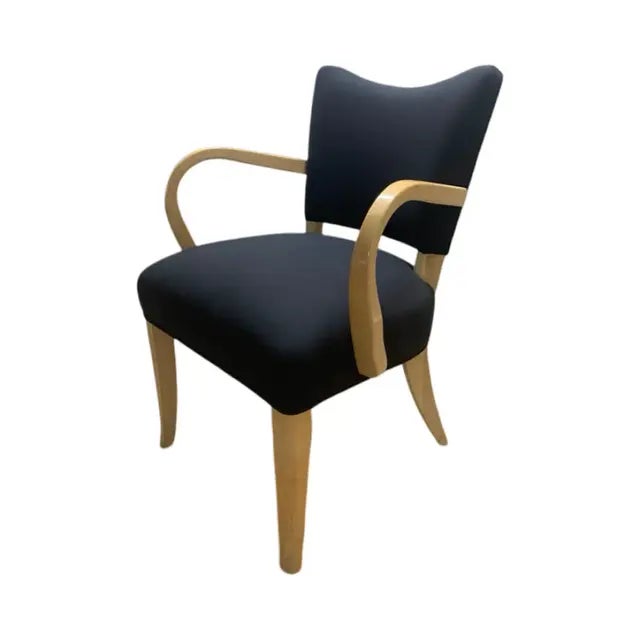 The Root Beer chair Attributed to Brueton has a maple hardwood frame with double doweled and glued joinery. The legs are...